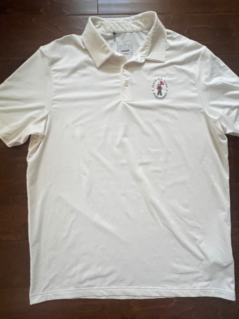 adidas Pinehurst US Open White Polo Shirt Men’s Large Embroidered logo